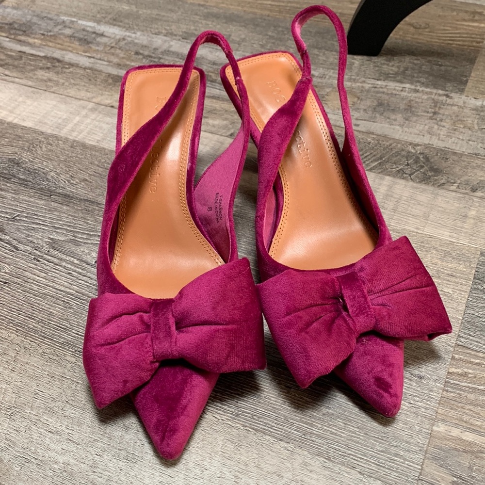 Magenta Pink Bow Heels